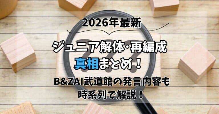 【時系列】ジュニア解体・再編成真相まとめ!B&ZAI武道館の発言内容も